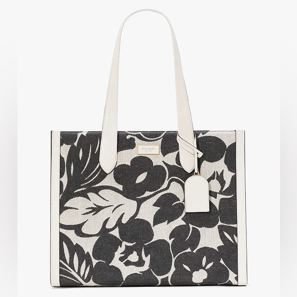 ♠️kate spade Manhattan Tropical Foliage Canvas Jacquard...